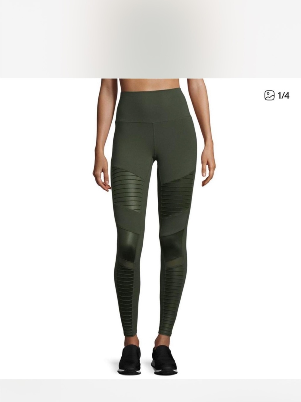 ALO Yoga Olive Green High-Waist Moto Leggings